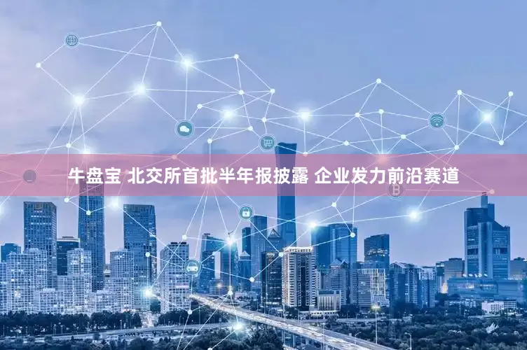 牛盘宝 北交所首批半年报披露 企业发力前沿赛道