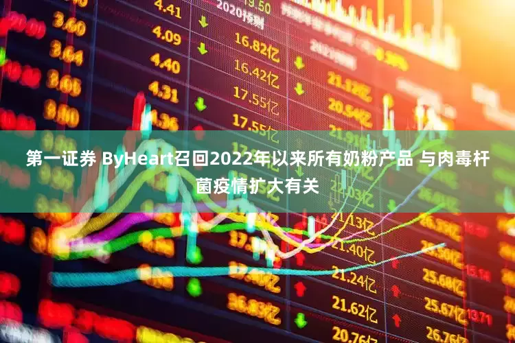 第一证券 ByHeart召回2022年以来所有奶粉产品 与肉毒杆菌疫情扩大有关